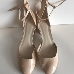 Zara Cream Block Heel Size 39